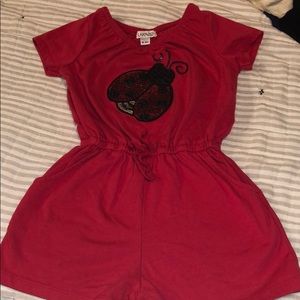 Girls red romper.